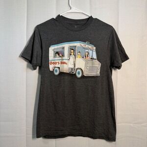 Ripple Junction Bobs Burgers T-Shirt Small Gray Food Truck Graphic Tee